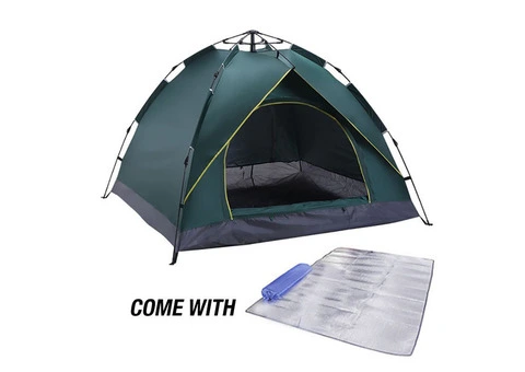 Waterproof Automatic Camping Tent (3-5 Person) with Moisture-Proof Pad – For Sale by Qubyk - 2/3