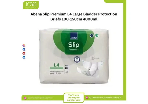 Abena Slip Premium L4 Large Bladder Protection Briefs 100-150cm 4000ml | Joya Medical Supplies
