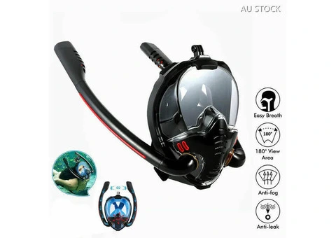 Black Full-Face Snorkel Mask – Anti-Fog Dry Diving Goggles – For Sale by Qubyk - 3/3