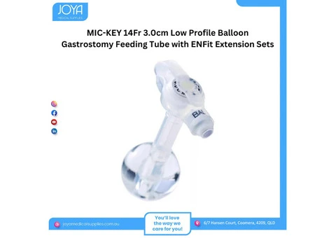 MIC-KEY 14Fr 3.0cm Low Profile Balloon Gastrostomy Feeding Tube with ENFit Extension Sets