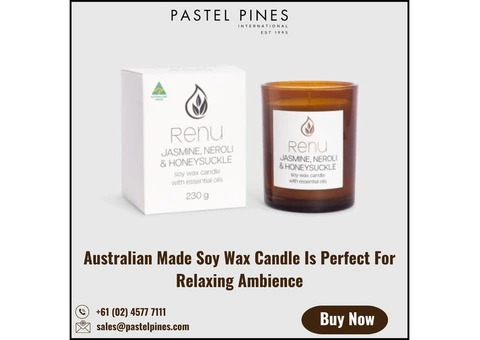 Australian Made Soy Wax Candle Is Perfect For Relaxing Ambience