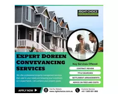 Reliable Doreen Conveyancing Services | Right Choice Conveyancing