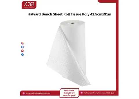 Halyard Bench Sheet Roll Tissue Poly 41.5cmx91m | Australia