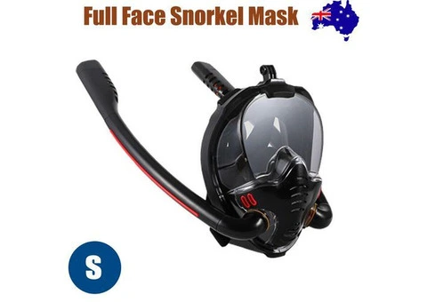 Black Full Face Snorkel Mask Swimming Breath Dry Diving Goggle Scuba Glass Anti fog - Qubyk AU