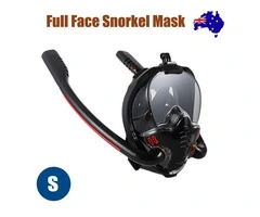 Black Full Face Snorkel Mask Swimming Breath Dry Diving Goggle Scuba Glass Anti fog - Qubyk AU