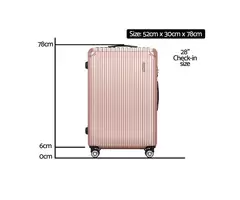 Wanderlite 28'' Luggage Travel Suitcase Set Tsa Carry On Hard Case Rose Gold - Qubyk AU
