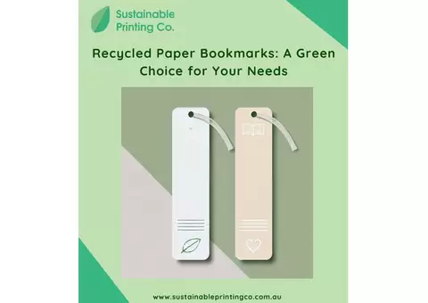 Recycled Paper Bookmarks: A Green Choice for Your Needs