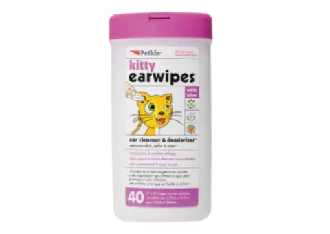 Petkin Kitty Ear Wipes For Cats And Kittens - VetSupply