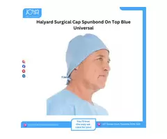 Halyard Surgical Cap Spunbond On Top Blue Universal - Joya Medical Supplies