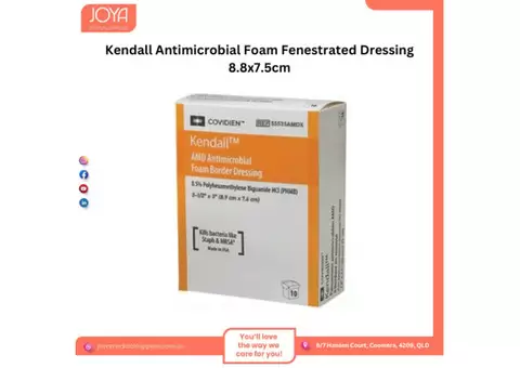 Kendall Antimicrobial Foam Fenestrated Dressing 8.8x7.5cm - Joya Medical Supplies