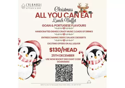 All-You-Can-Eat Christmas Lunch Buffet at Calamari Kitchen & Bar - 1/7