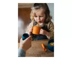 Baby-Friendly Silicone Cup with Straw – Spill-Proof & Safe