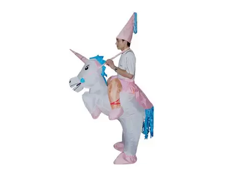 Unicorn Fancy Dress Inflatable Suit fan Operated Costume - Qubyk AU
