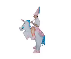 Unicorn Fancy Dress Inflatable Suit fan Operated Costume - Qubyk AU