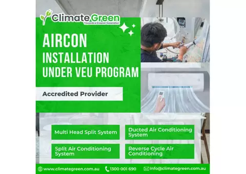 Aircon Installation Under the VEU Program – Climate Green  Upgrade your cooling with Climate Green