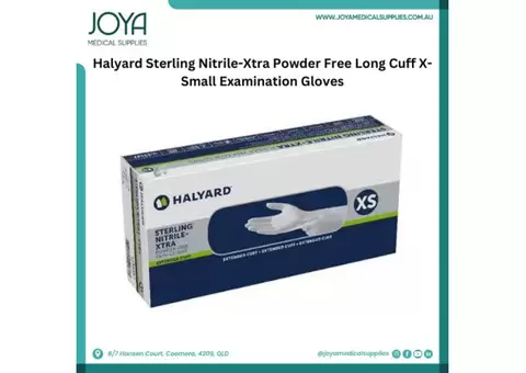 Halyard Sterling Nitrile-Xtra Powder Free Long Cuff X-Small Examination Gloves | Australia