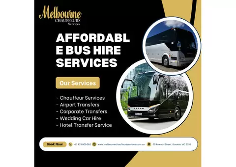 Affordable Bus Hire Services in Melbourne - Melbourne Chauffeurs Services