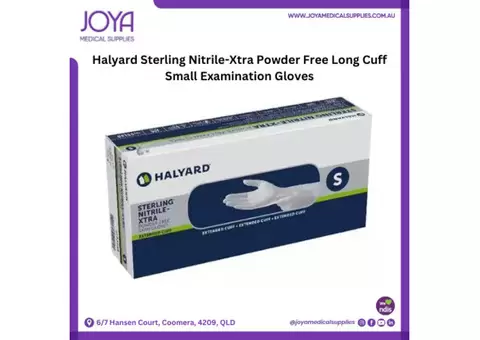 Halyard Sterling Nitrile-Xtra Powder Free Long Cuff Small Examination Gloves | Australia