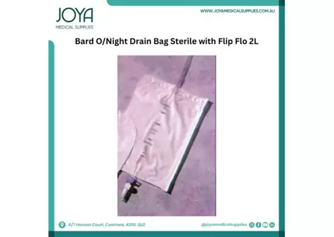 Bard O/Night Drain Bag Sterile with Flip Flo 2L - Joya Medical Supplies