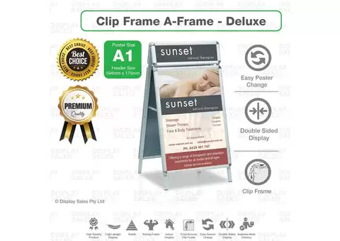 Double-Sided A-Frame Clip Frames for Maximum Impact