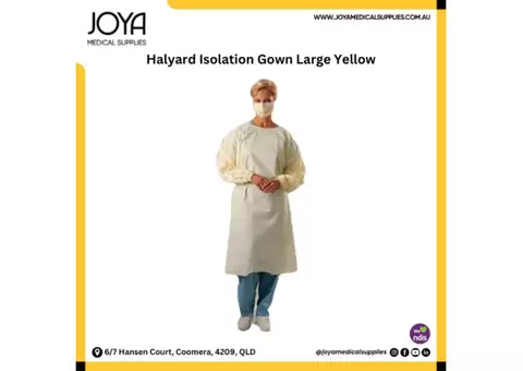 Halyard Isolation Gown Large Yellow - Joya Medical Supplies