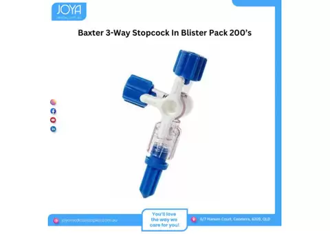 Baxter 3-Way Stopcock In Blister| Australia - Joya Medical Supplies