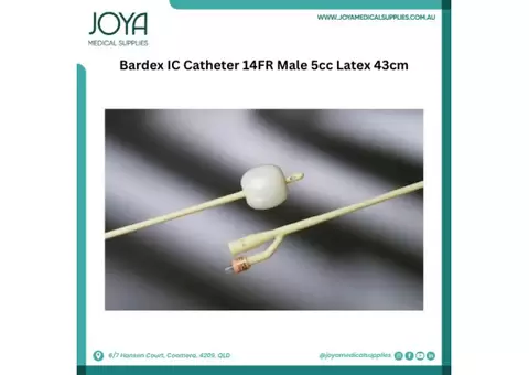 Bardex IC Catheter 14FR Male 5CC Latex 43cm | Australia - Joya Medical Supplies