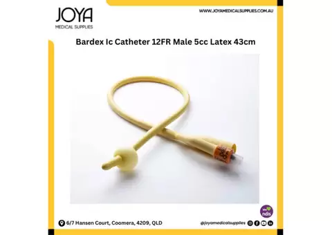 Bardex IC Catheter 12FR Male 5cc Latex 43cm - Joya Medical Supplies