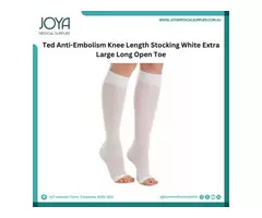 Ted Anti-Embolism Knee Length Stocking White Extra Large Long Open Toe | Australia