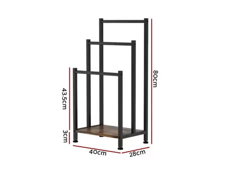 3 Tier Towel Rack Rail Freestanding Holder - Qubyk AU