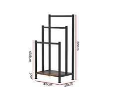 3 Tier Towel Rack Rail Freestanding Holder - Qubyk AU