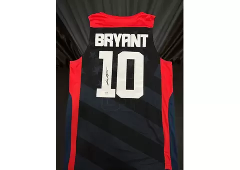 Kobe Bryant USA DARK BLUE/RED Hand Signed Jersey PSA/DNA Authentication - 2/2