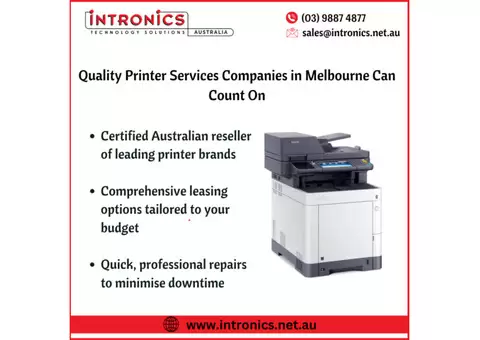 Quality Printer Services Companies in Melbourne Can Count On