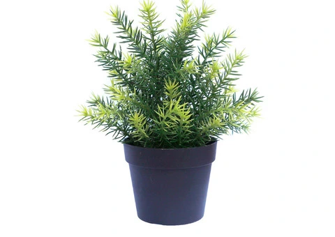 Small Potted Artificial Native Grass Plant UV Resistant 20cm