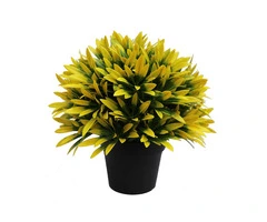 Small Potted Artificial Decorative Yellow Lily Plant UV Resistant 20cm