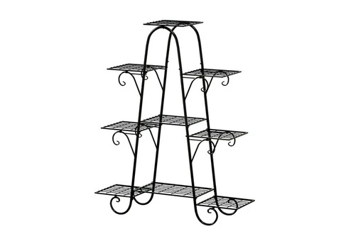 Artiss Plant Stand 9 Tier Metal Flower Pot Shelf Black