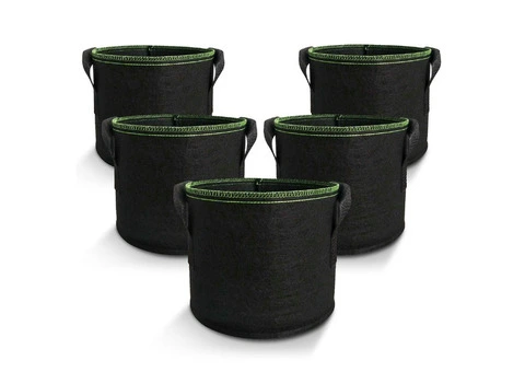 5-Pack 5 Gallons Plant Grow Bag Flower Container Pots with Handles Garden Planter