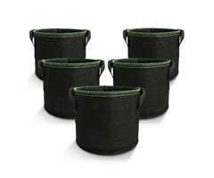 5-Pack 10 Gallons Plant Grow Bag Flower Container Pots with Handles Garden Planter