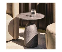 Elegant & Durable Kellan Outdoor Side Table – Sleek Black Finish