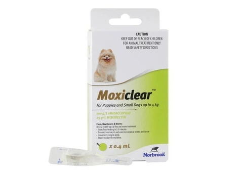 Moxiclear Fleas and Worm Spot-On Solution For Dogs