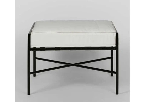 Sheffield Iron Ottoman – Stylish & Durable Outdoor Seating