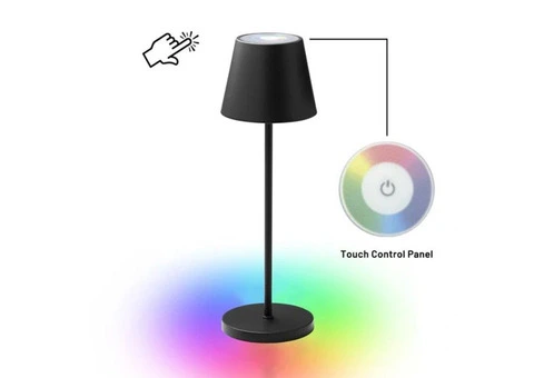 Elegant & Portable Outdoor Table Lamp – Stylish Black Finish