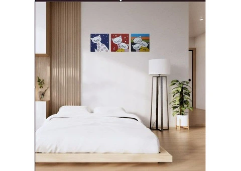 Decorative Cat Wall Art Canvas