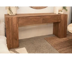 Upgrade Your Decor with a Wooden Console Table with Storage Drawers