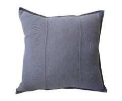 Elegant Eveleigh Stonewashed Linen Cotton Cushion – 55cm Cornflower Blue