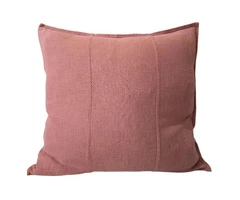 Elegant Eveleigh Stonewashed Linen Cotton Cushion – Rose Pink