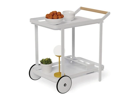 Stylish & Functional Imola Outdoor Bar Cart – White