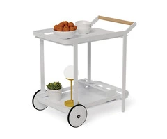 Stylish & Functional Imola Outdoor Bar Cart – White