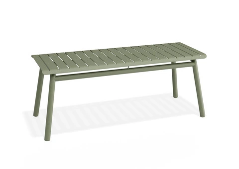 Roku Bench 120cm – Outdoor Seating in Matte Eucalyptus Green