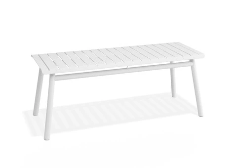 Roku Bench 120cm – Outdoor – Stylish Matte White Finish